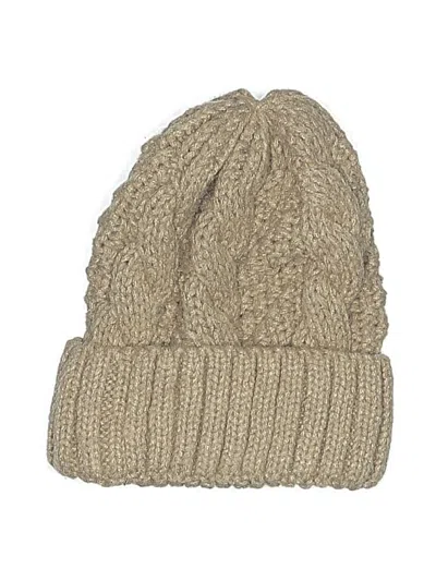 Pre-owned Assorted Brands Beanie Hat In Brown