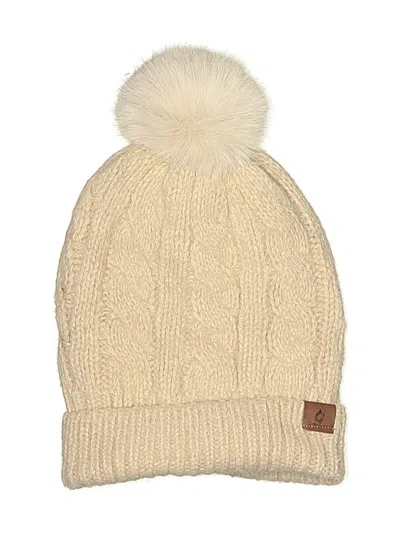 Pre-owned Assorted Brands Beanie Hat In Brown