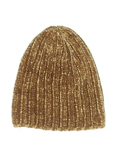 Pre-owned Assorted Brands Beanie Hat In Brown