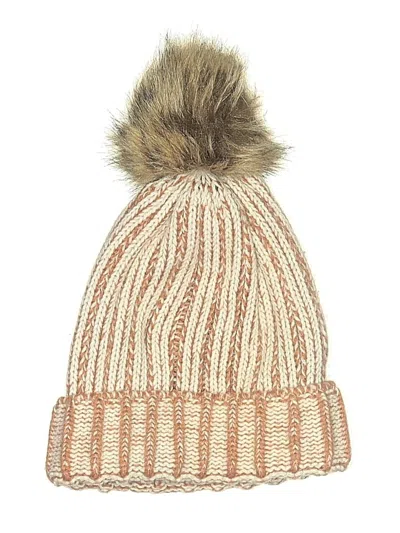 Pre-owned Assorted Brands Beanie Hat In Brown