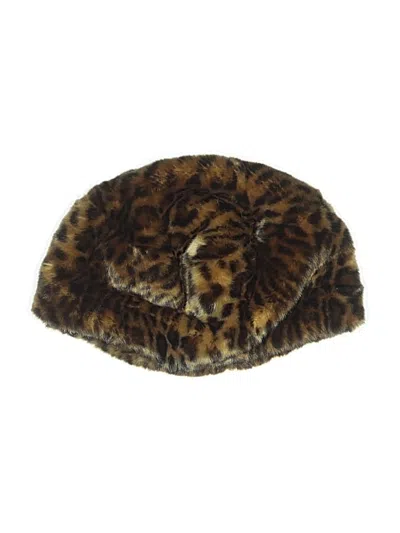 Pre-owned Assorted Brands Beanie Hat In Brown