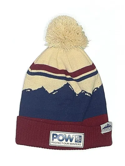 Pre-owned Assorted Brands Beanie Hat In Burgundy