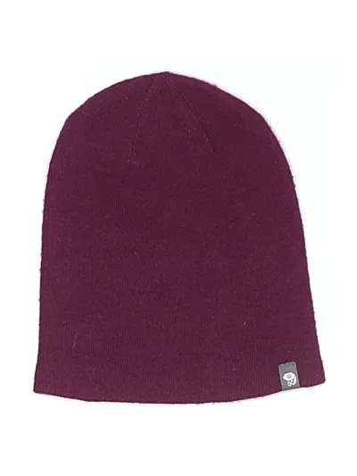 Pre-owned Assorted Brands Beanie Hat In Burgundy