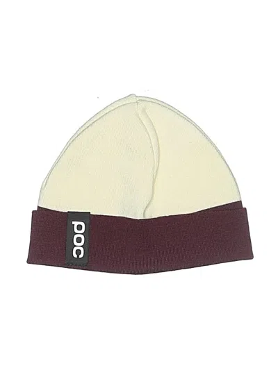 Pre-owned Assorted Brands Beanie Hat In Burgundy