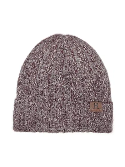 Pre-owned Assorted Brands Beanie Hat In Burgundy