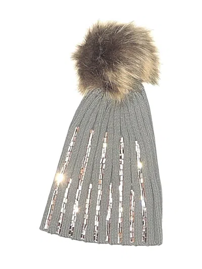 Pre-owned Assorted Brands Beanie Hat In Gray