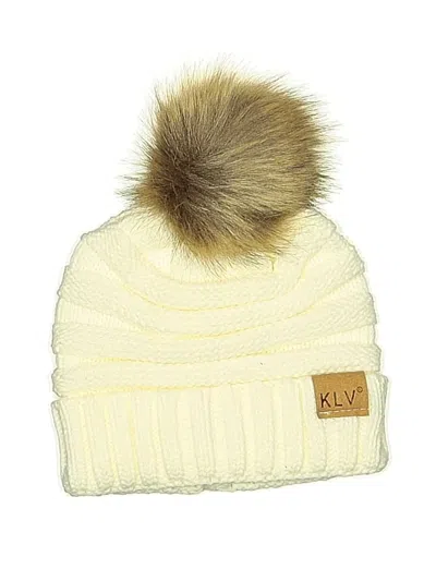 Pre-owned Assorted Brands Beanie Hat In Ivory