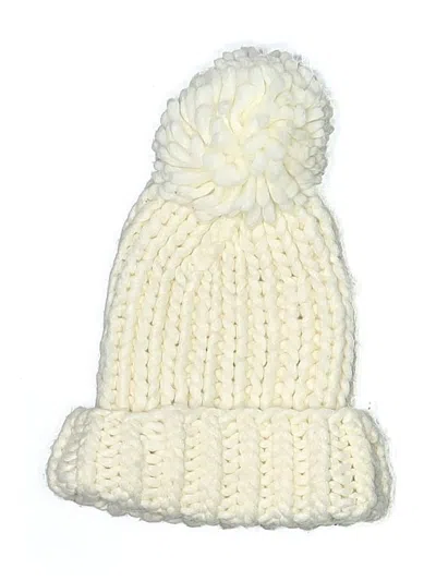 Pre-owned Assorted Brands Beanie Hat In Ivory