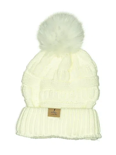Pre-owned Assorted Brands Beanie Hat In Ivory