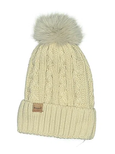 Pre-owned Assorted Brands Beanie Hat In Ivory