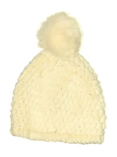 Pre-owned Assorted Brands Beanie Hat In Ivory