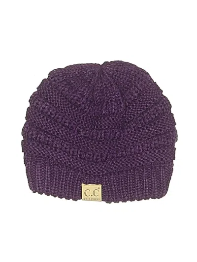 Pre-owned Assorted Brands Kids' Beanie Hat In Purple