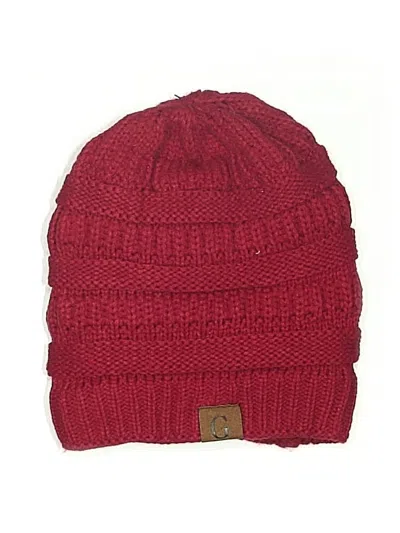 Pre-owned Assorted Brands Beanie Hat In Red