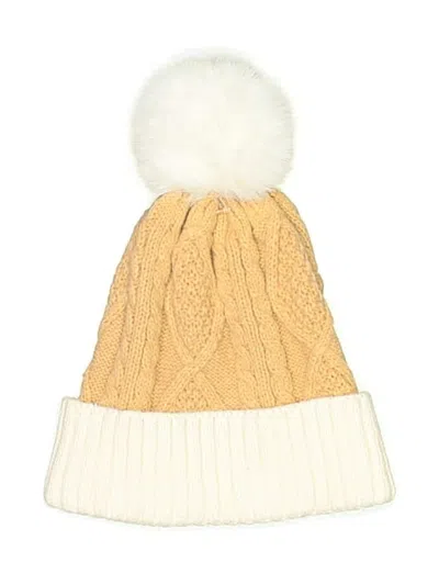 Pre-owned Assorted Brands Beanie Hat In Tan