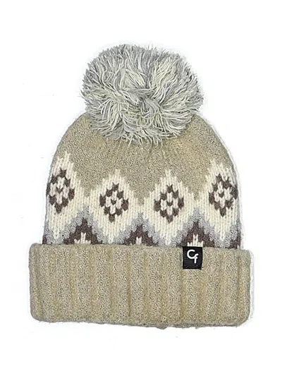Pre-owned Assorted Brands Beanie Hat In Tan