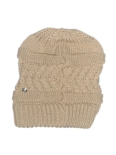 Pre-owned Assorted Brands Beanie Hat In Tan