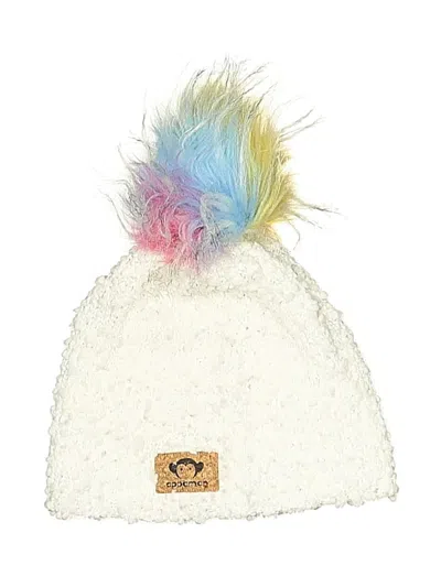 Pre-owned Assorted Brands Beanie Hat In White
