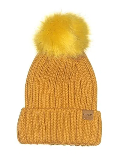 Pre-owned Assorted Brands Beanie Hat In Yellow