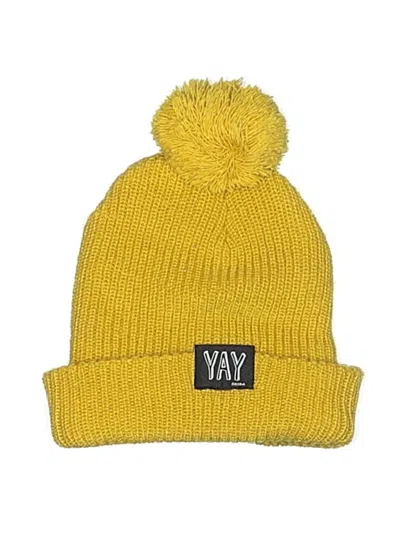 Pre-owned Assorted Brands Beanie Hat In Yellow