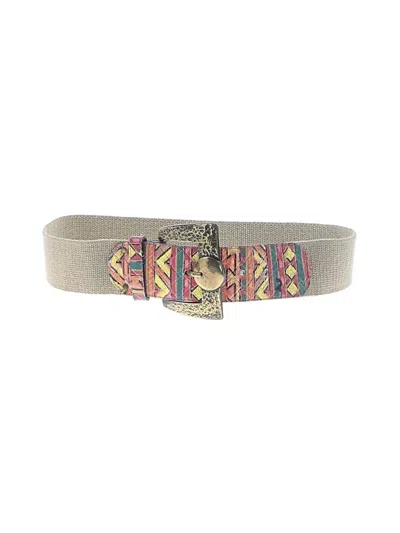 Pre-owned Assorted Brands Belt In Gray