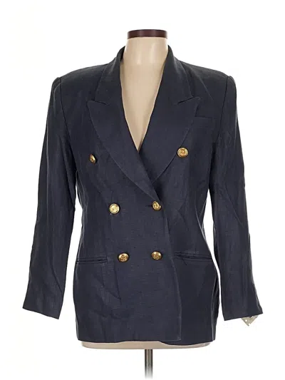 Pre-owned Assorted Brands Blazer Jacket In Blue