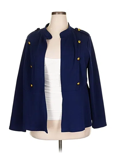 Pre-owned Assorted Brands Blazer Jacket In Blue