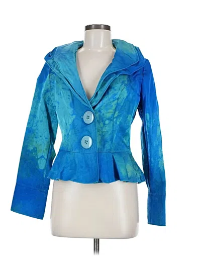 Pre-owned Assorted Brands Blazer Jacket In Blue