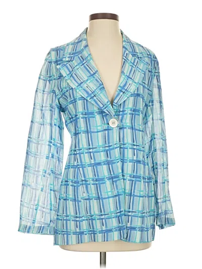 Pre-owned Assorted Brands Blazer Jacket In Blue