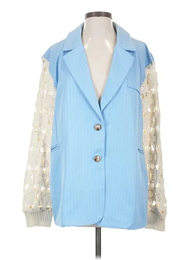Pre-owned Assorted Brands Blazer Jacket In Blue