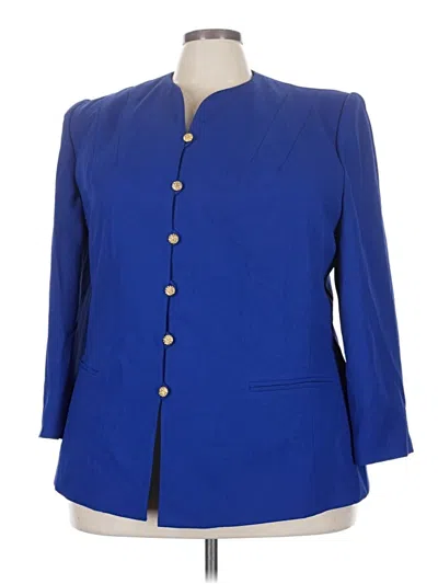 Pre-owned Assorted Brands Blazer Jacket In Blue