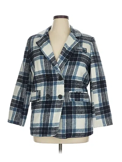 Pre-owned Assorted Brands Blazer Jacket In Blue