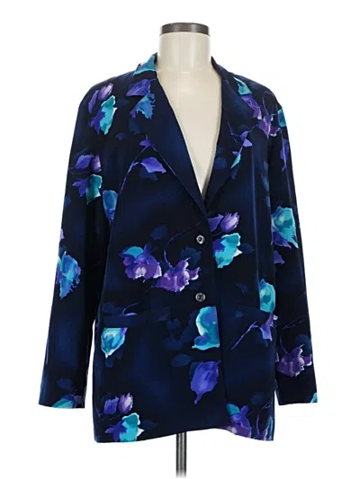 Pre-owned Assorted Brands Blazer Jacket In Blue