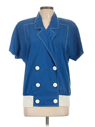 Pre-owned Assorted Brands Blazer Jacket In Blue