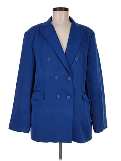 Pre-owned Assorted Brands Blazer Jacket In Blue