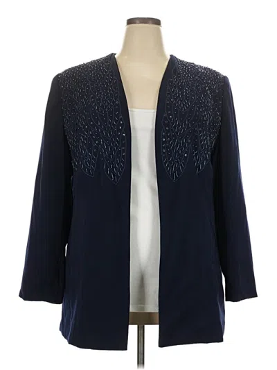 Pre-owned Assorted Brands Blazer Jacket In Blue