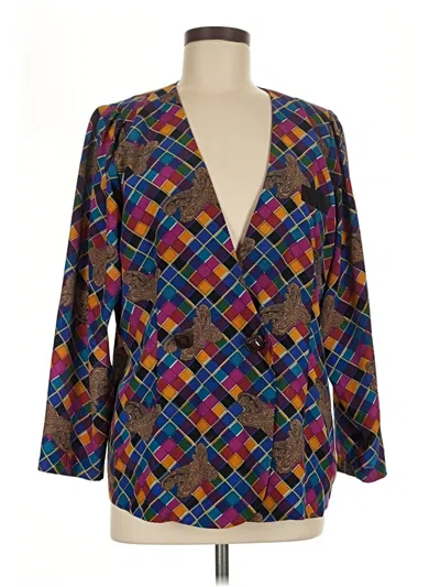 Pre-owned Assorted Brands Blazer Jacket In Blue