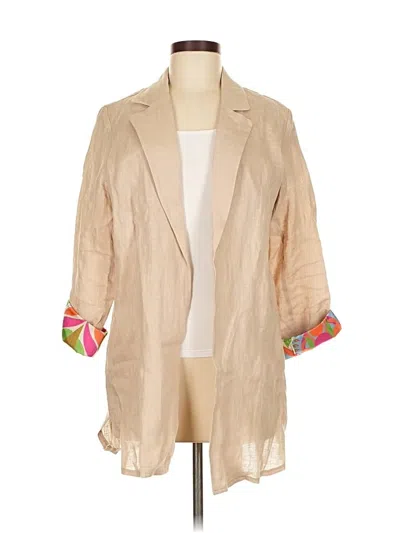 Pre-owned Assorted Brands Blazer Jacket In Brown