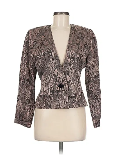 Pre-owned Assorted Brands Blazer Jacket In Brown