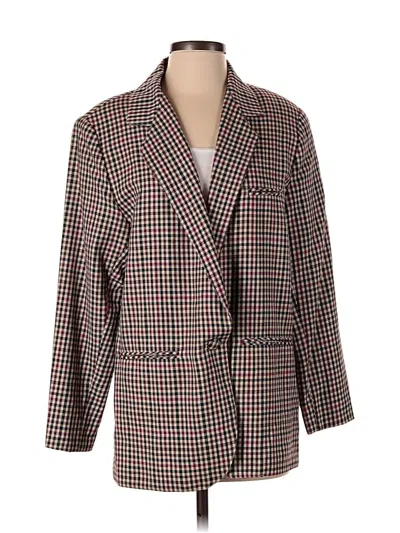 Pre-owned Assorted Brands Blazer Jacket In Brown