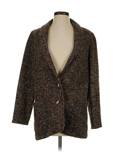 Pre-owned Assorted Brands Blazer Jacket In Brown