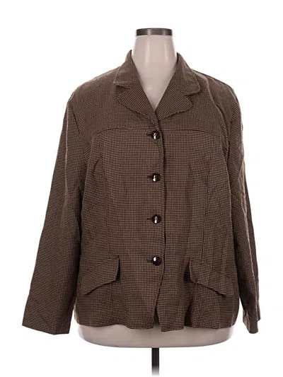 Pre-owned Assorted Brands Blazer Jacket In Brown