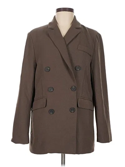Pre-owned Assorted Brands Blazer Jacket In Brown
