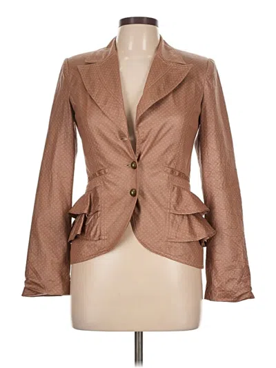 Pre-owned Assorted Brands Blazer Jacket In Brown