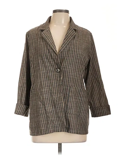 Pre-owned Assorted Brands Blazer Jacket In Brown