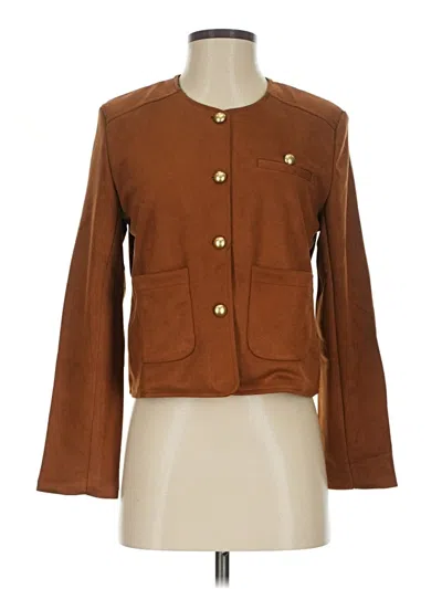 Pre-owned Assorted Brands Blazer Jacket In Brown