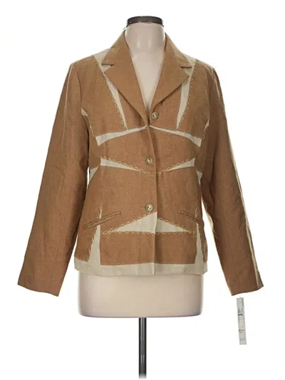 Pre-owned Assorted Brands Blazer Jacket In Brown