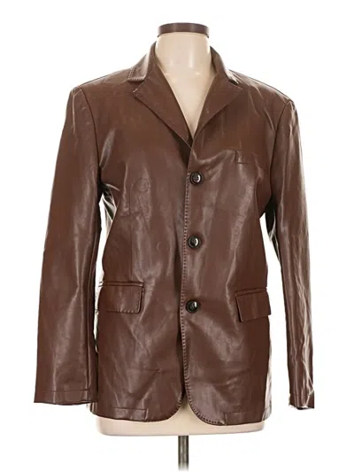 Pre-owned Assorted Brands Blazer Jacket In Brown