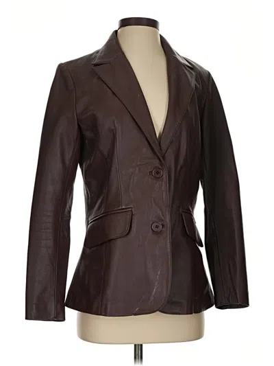 Pre-owned Assorted Brands Blazer Jacket In Brown