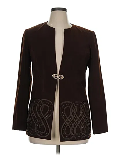 Pre-owned Assorted Brands Blazer Jacket In Brown