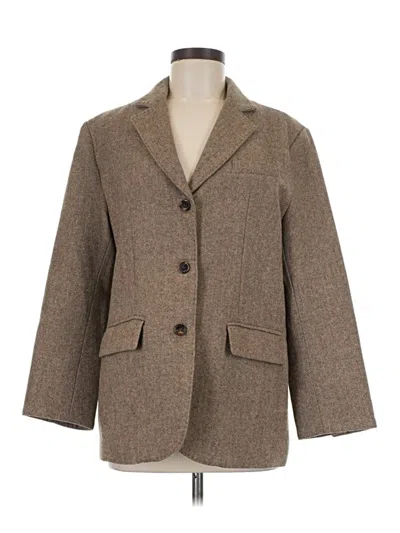 Pre-owned Assorted Brands Blazer Jacket In Brown